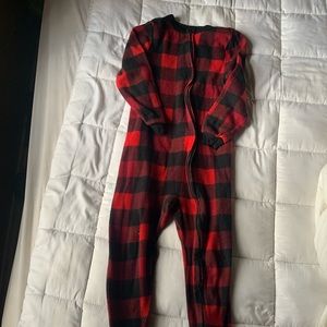 Plaid Sleeper Onesie